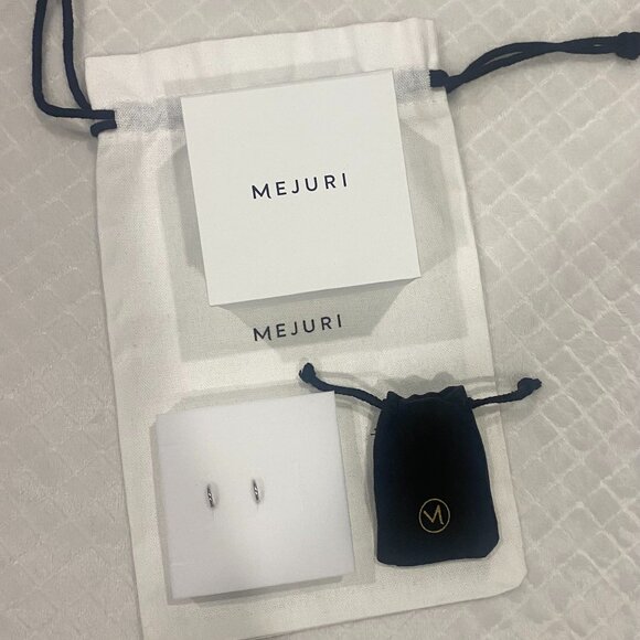 Mejuri Jewelry - Mejuri Mini Huggie Hoops White Gold (pair)
